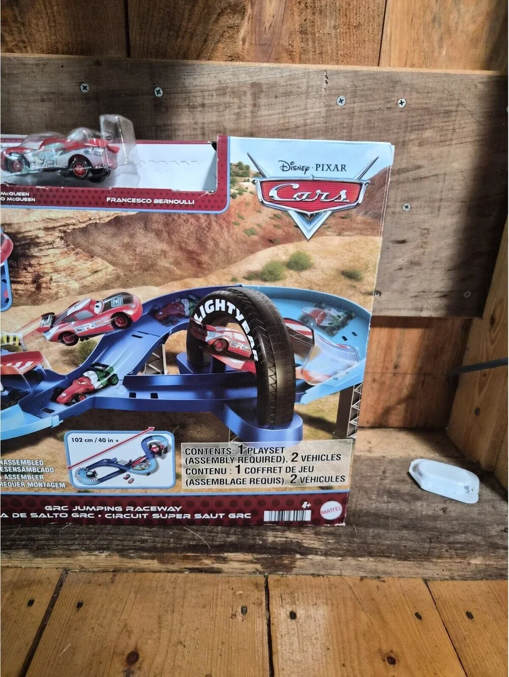 Disney Pixar Cars GRC Jumping Raceway Playset Lightning Mcqueen